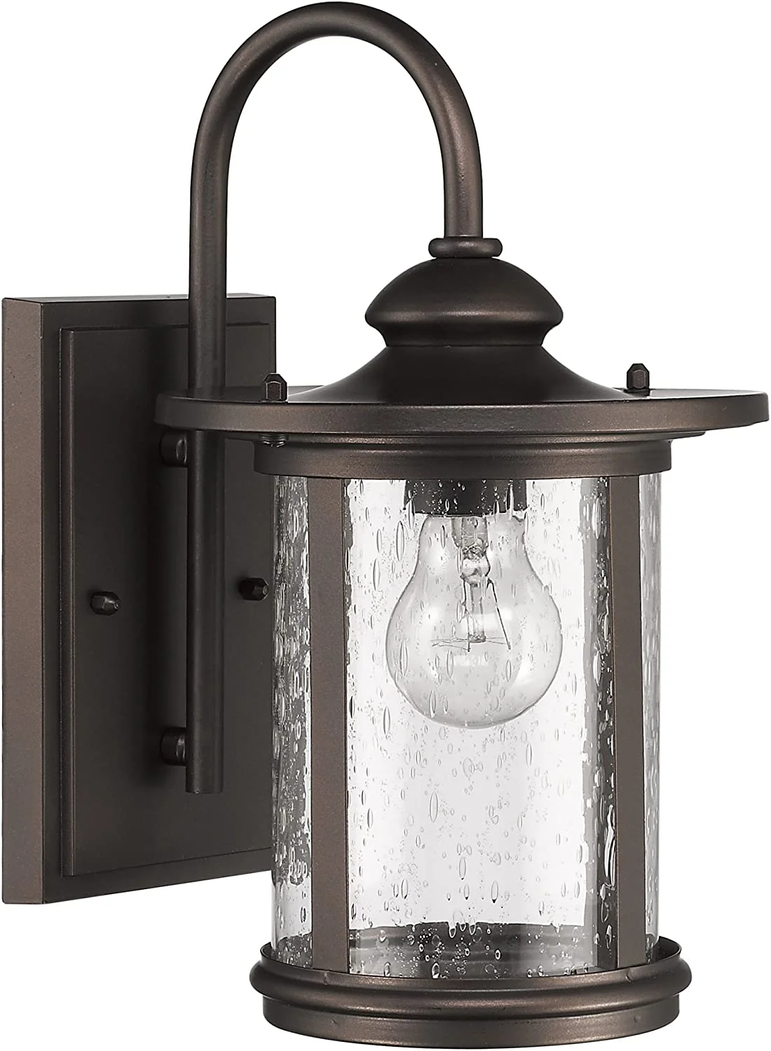 YUNWEN Lighting CH22026RB16-OD1 Cole Transitional 1-Light Outdoor Wall Sconce, 16