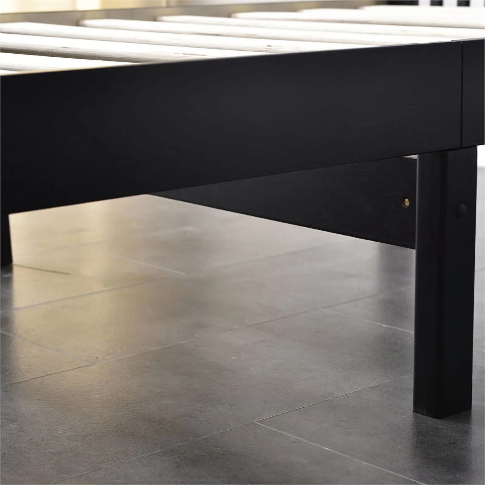 Home Square 2-Piece Set with Twin Bed and Chest Dresser with Lock in Black