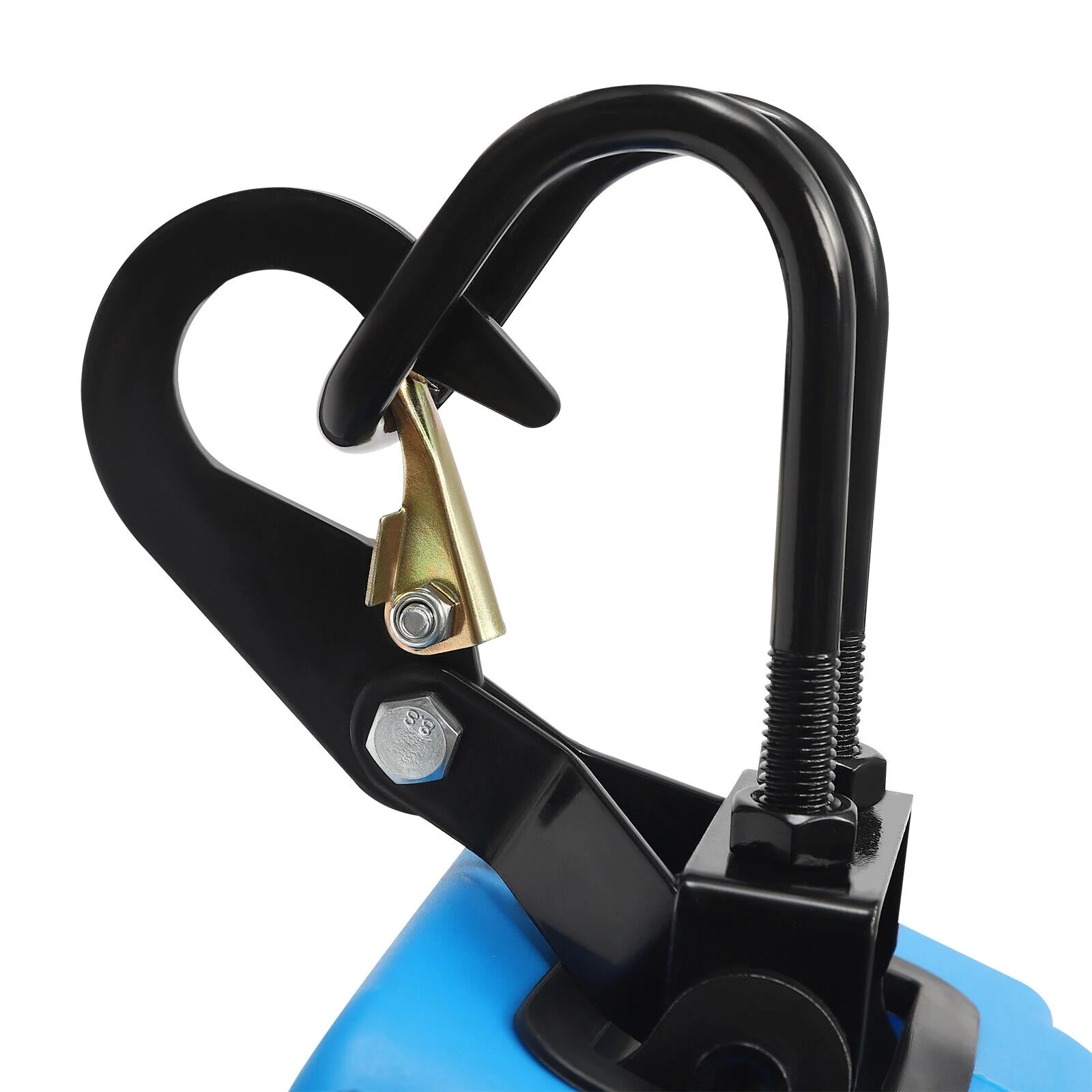 Portable Electric Hoist Winch 110V 1500W 1100 lbs Wire & Wireless Remote Control Blue