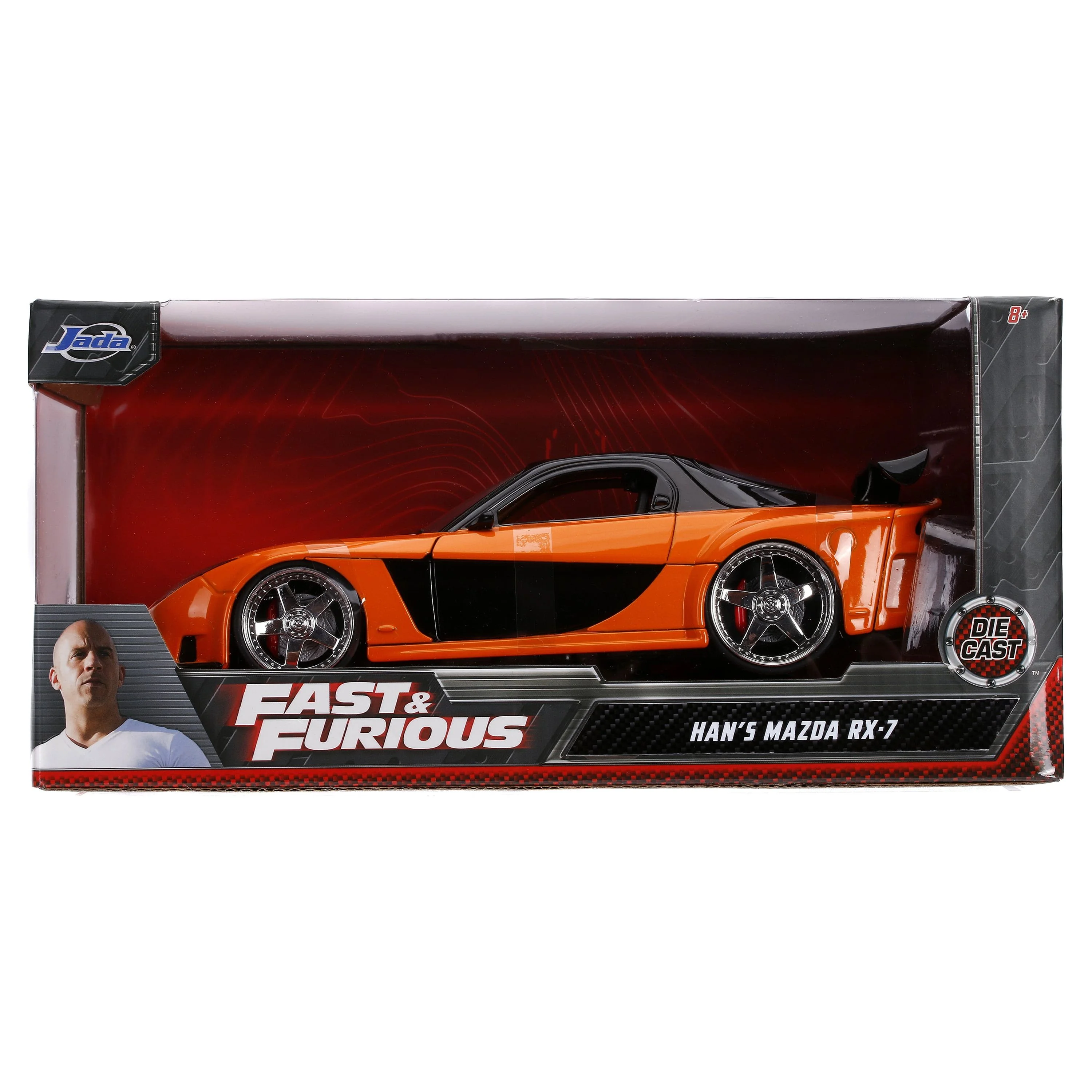 Jada Toys 30732 Hans Mazda Rx 7 Fast & Furious Movie 1:24 Diecast Model Car Play Vehicle