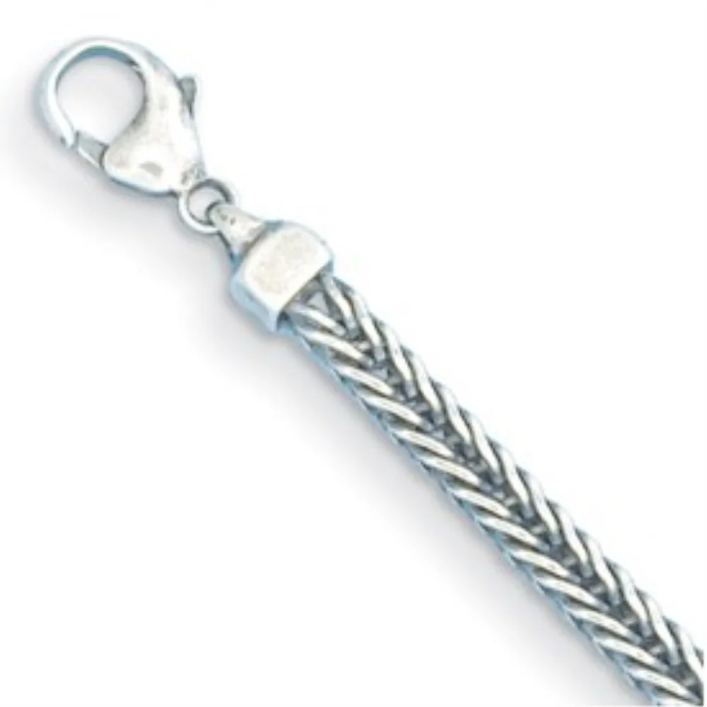Auriga Fine Jewelry 925 Sterling Silver Rh-plated 5mm Fancy Link 8 inch Bracelet for Women