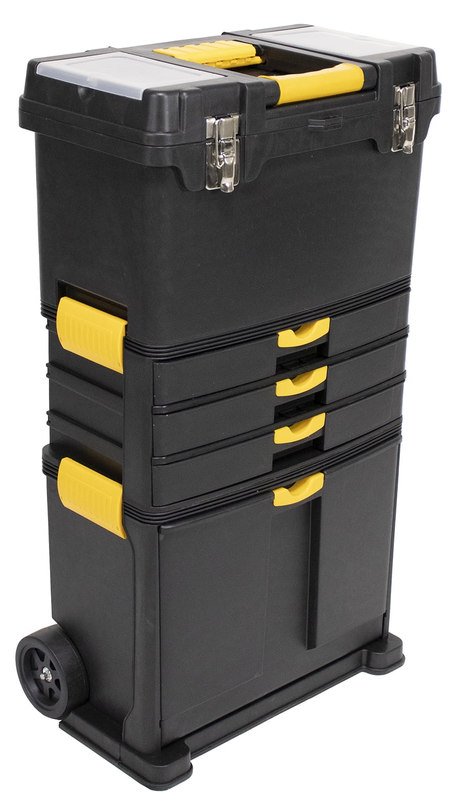 Erie Tools® Portable Toolbox with Foldable Handle & (3) Detachable Compartments