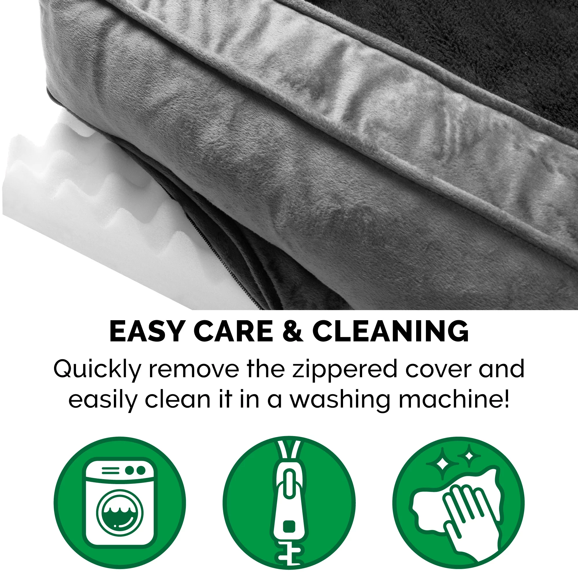 FurHaven Pet Products Plush & Velvet Comfy Couch Orthopedic Sofa-Style Pet Bed for Dogs & Cats - Dark Gray, Jumbo