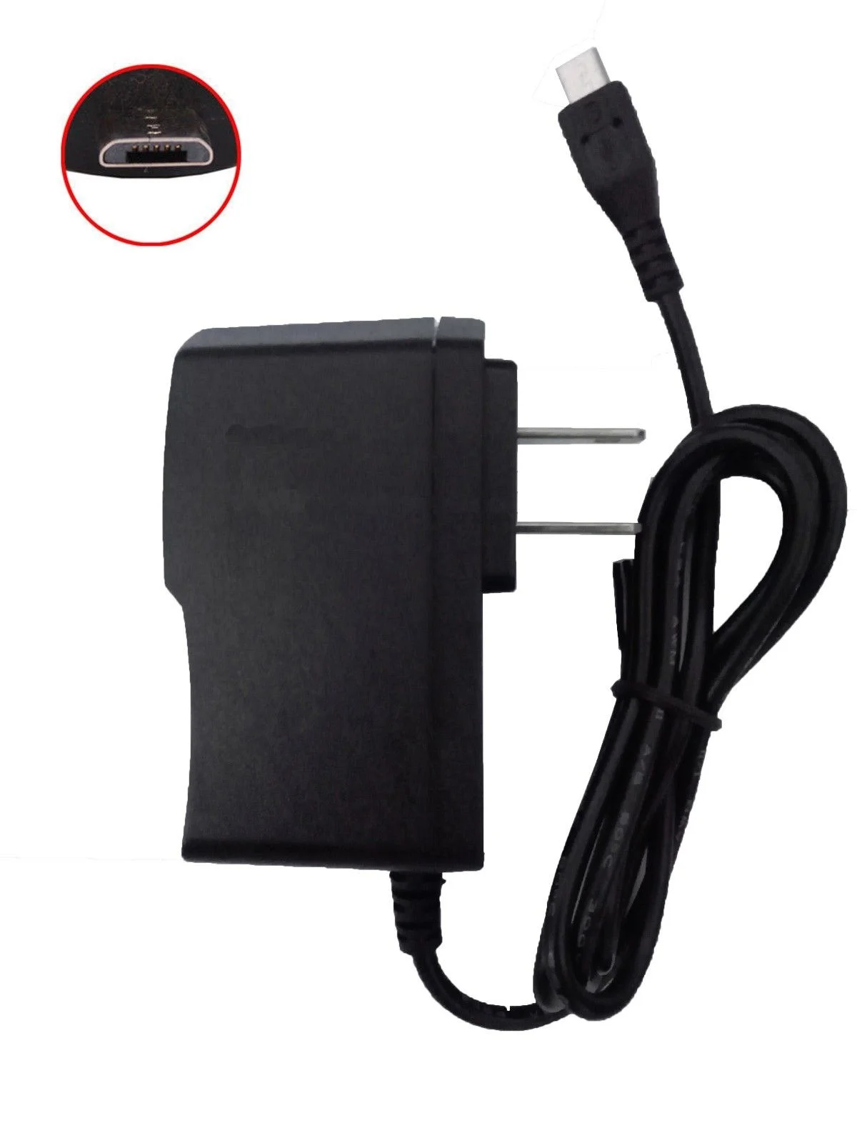 micro USB AC Wall Charger Adapter for AMAZON KINDLE FIRE HD 32GB WIFI 8.9in, MODEL 3HT7G
