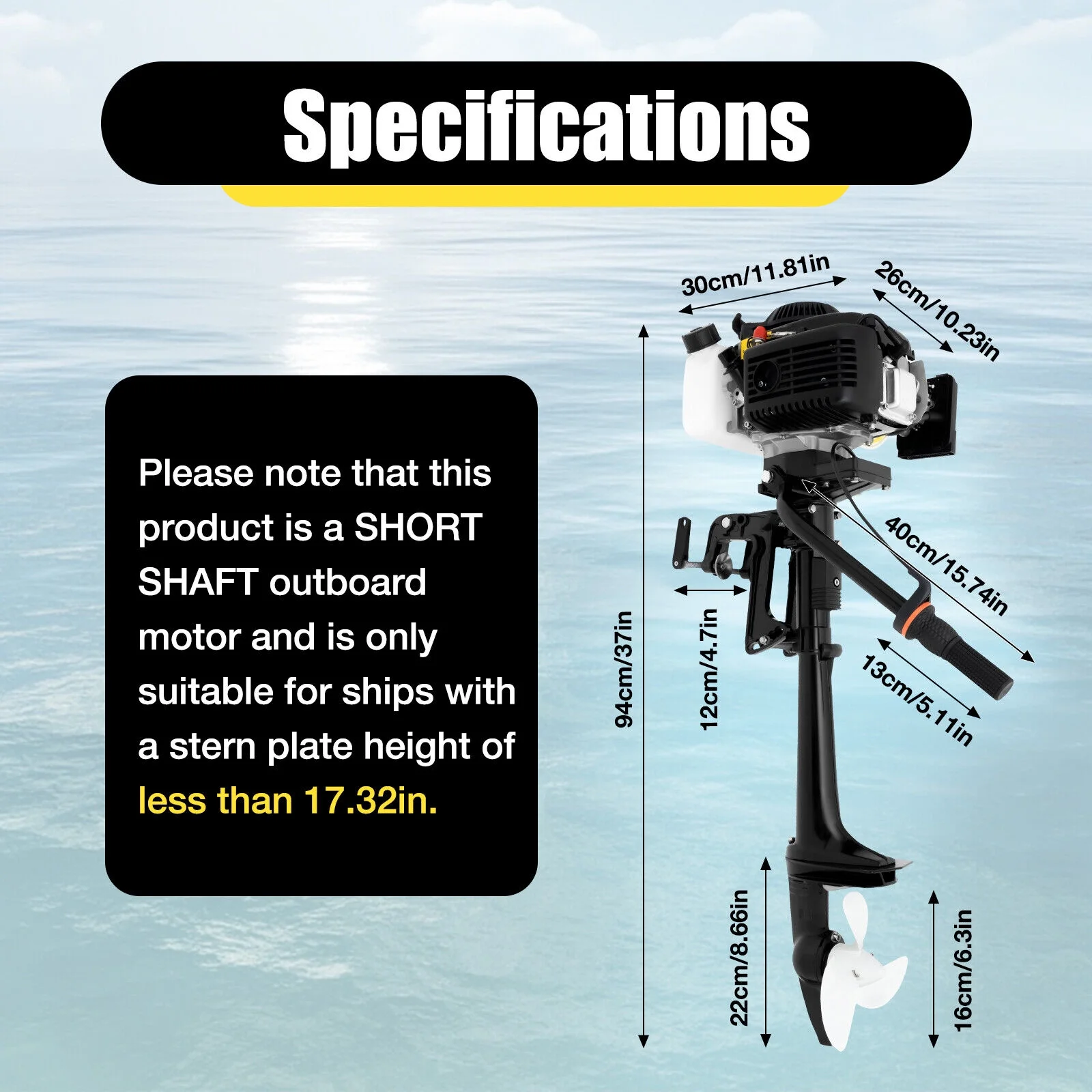 4HP 4 Stroke Outboard Motor Fishing Boat Engine with Air Cooling System CDI