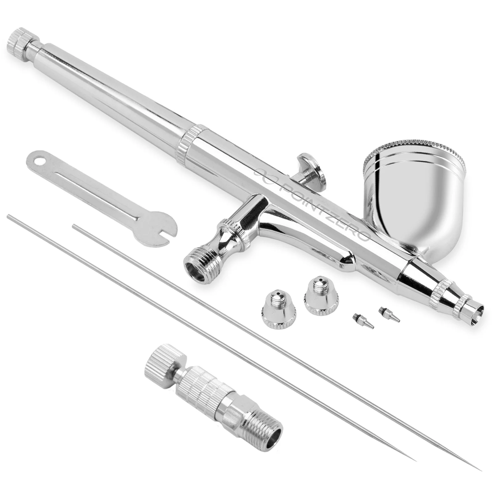 PointZero Dual-Action 7cc Gravity-feed Airbrush 3 Tip Set (.2mm .3mm .5mm)