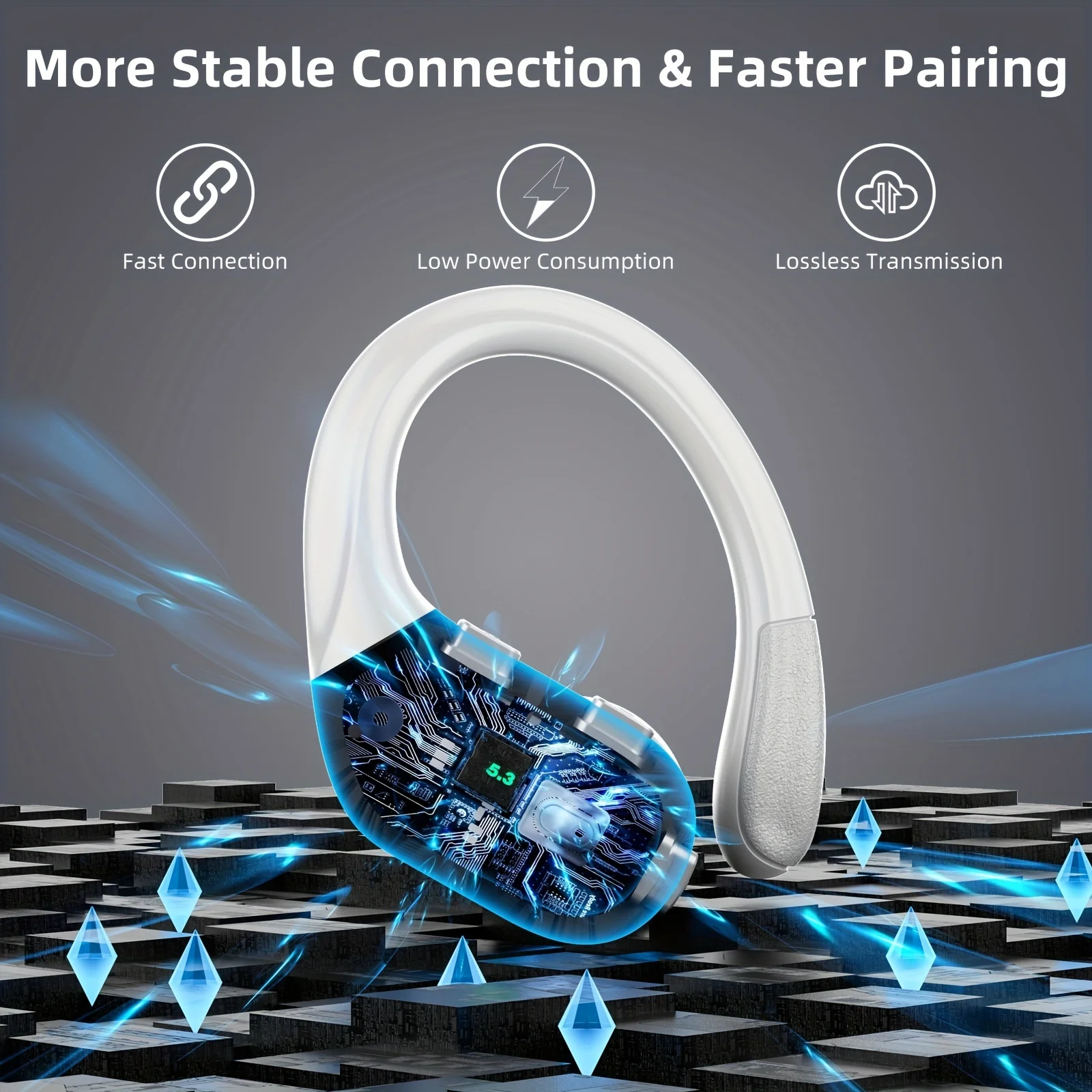 Ture Wireless BT 5.3 Earbuds: 78H Playtime, IPX7 Waterproof, LED Digital Display & CVC 8.0 Noise Cancelling - Perfect For IOS/Android Phones!