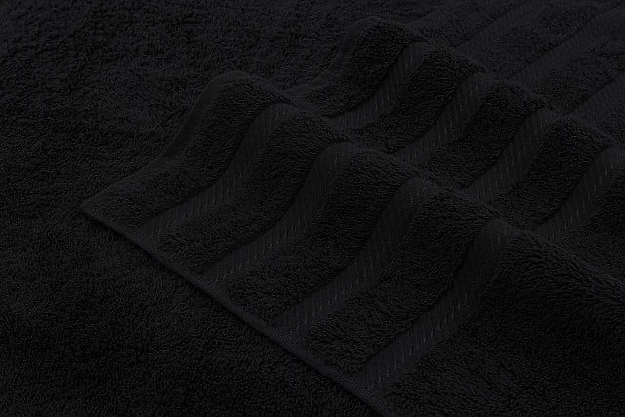 American Soft Linen Black Bath Towel Set 100% Turkish Cotton Towels for Bathroom 4 Piece