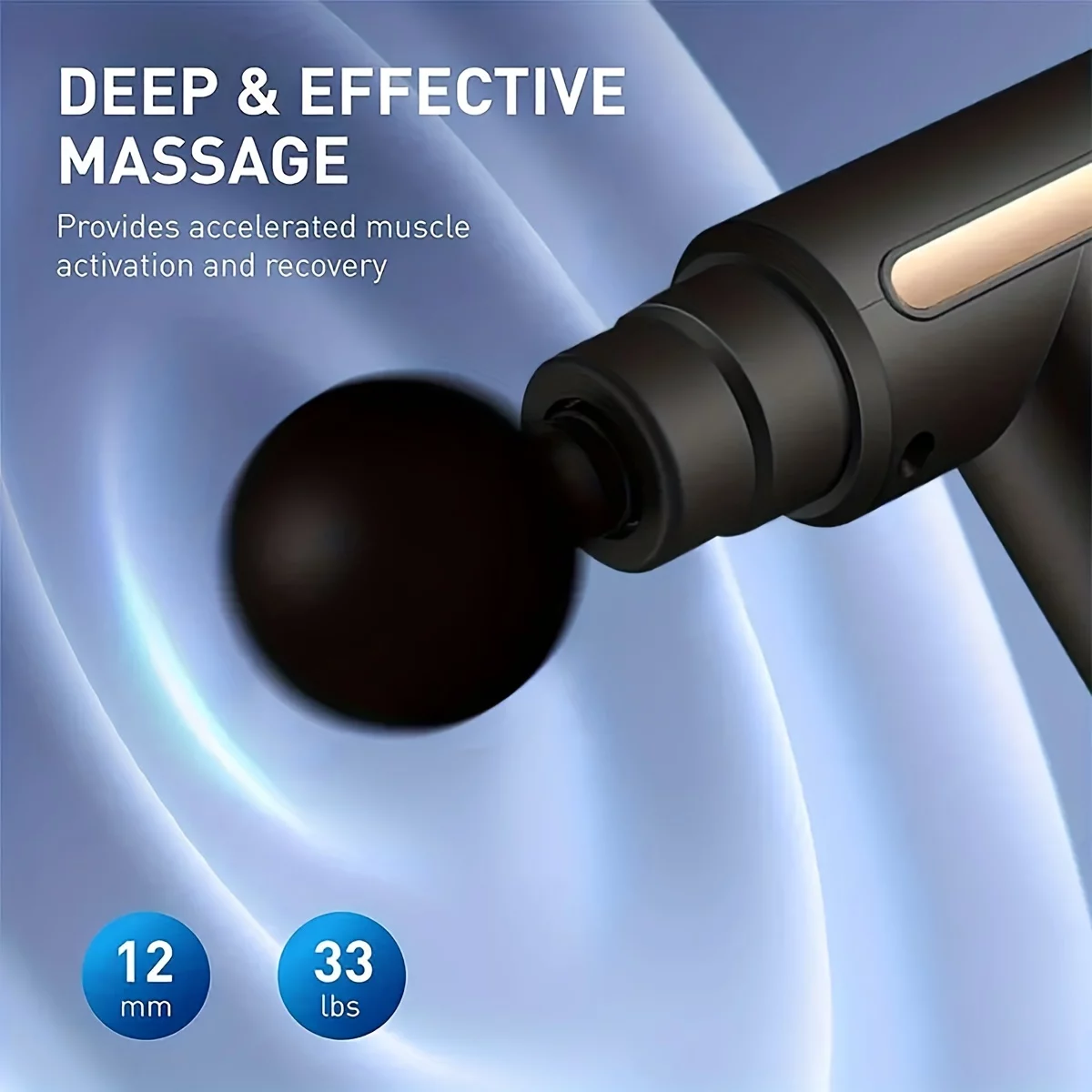 1pc Massage Gun, Deep Tissue Muscle Handheld Percussion Massager For Body, Back And Neck Pain, Ultra Compact Elegant Design, Powered By High Torque, Father's Day Gift For Dad