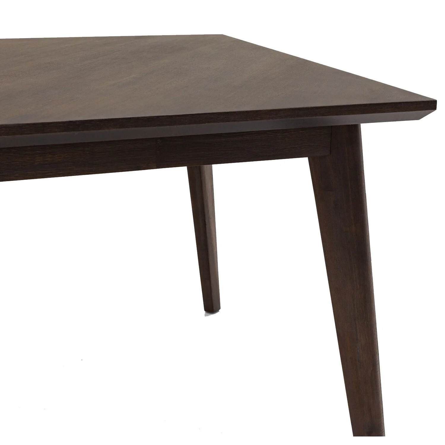 Benjara 83 Inch Rectangular Mid Century Wooden Dining Table, Brown