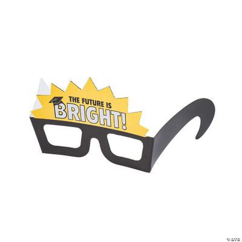 Your Future Is Bright Cardboard Glasses - Apparel Accessories - 12 Pieces