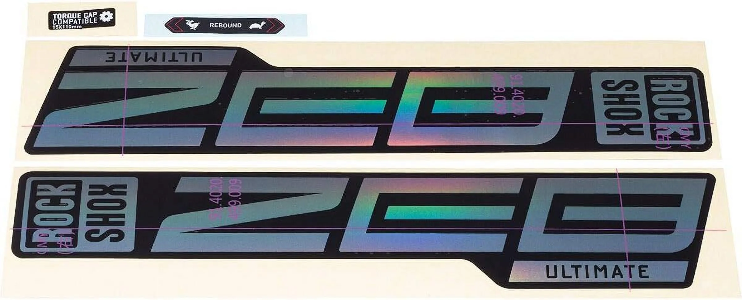 Rockshox Fork Decal Kit - Zeb Ultimate, 27/29