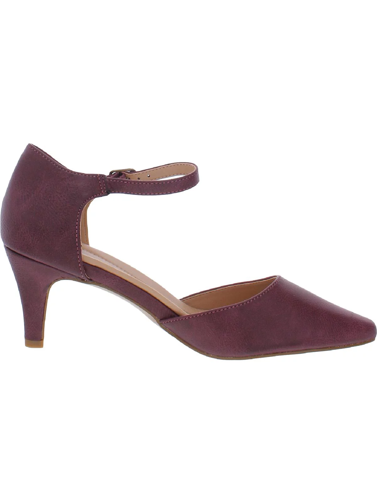 Journee Collection Womens Bettie Faux Leather Padded Insole Mary Janes