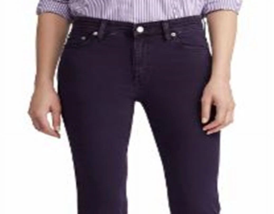 RALPH LAUREN Womens Purple Zippered Pocketed Ankle Straight leg Jeans Size: 10