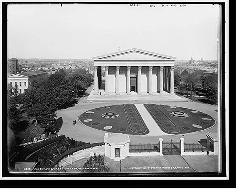 Historic Framed Print, Main building, Girard College, Philadelphia, 17-7/8