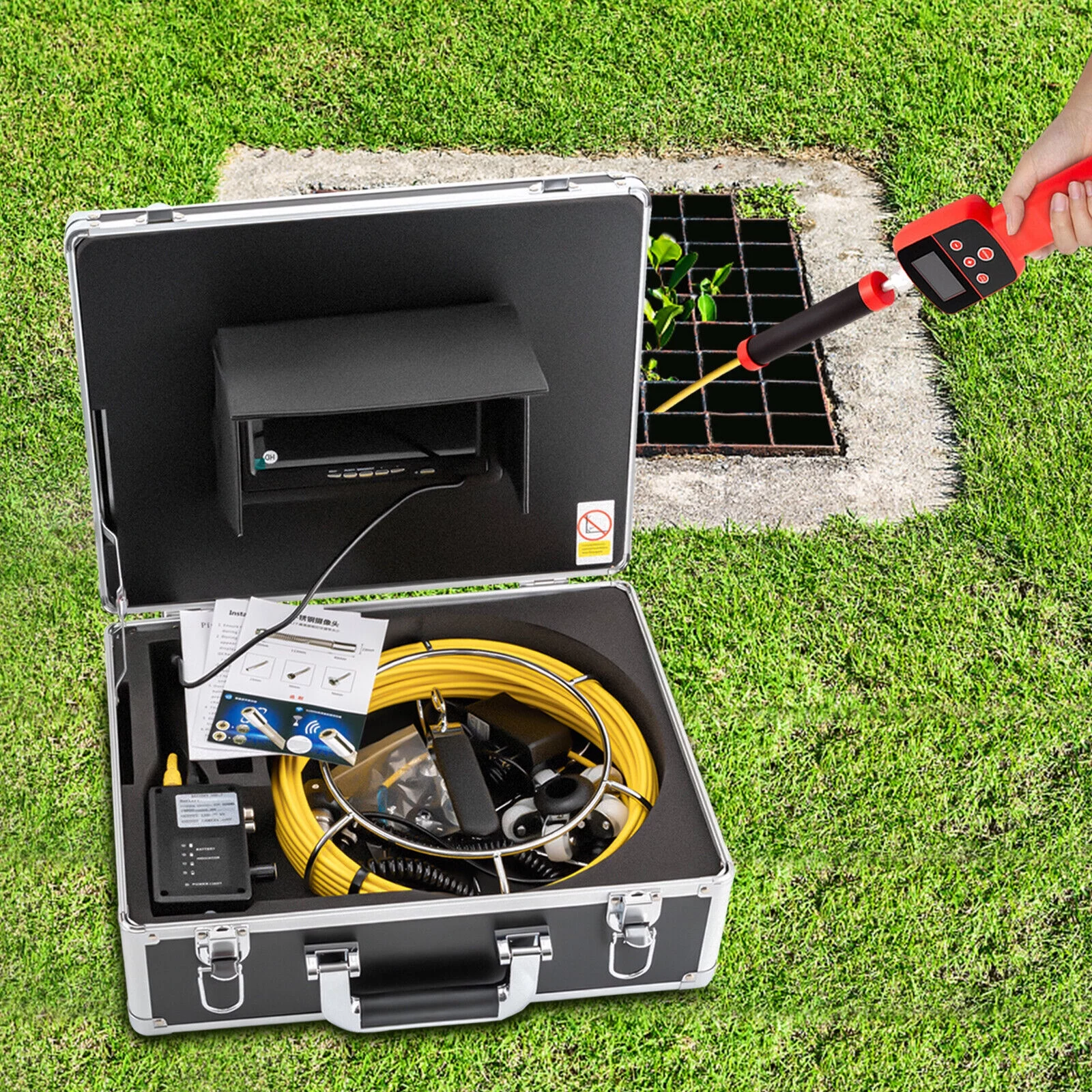 512HZ Sewer Camera with Locator Pipe Inspection Camera with 165ft Cable 7