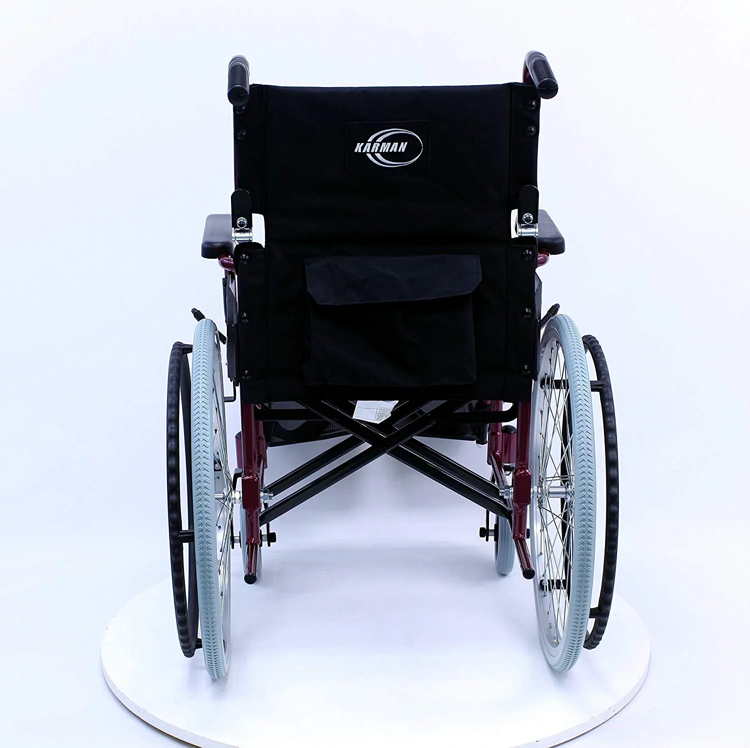 Karman Healthcare LT-980 18 in. seat 24 lbs. Ultra Lightweight Wheelchair with Elevating Legrest in Black