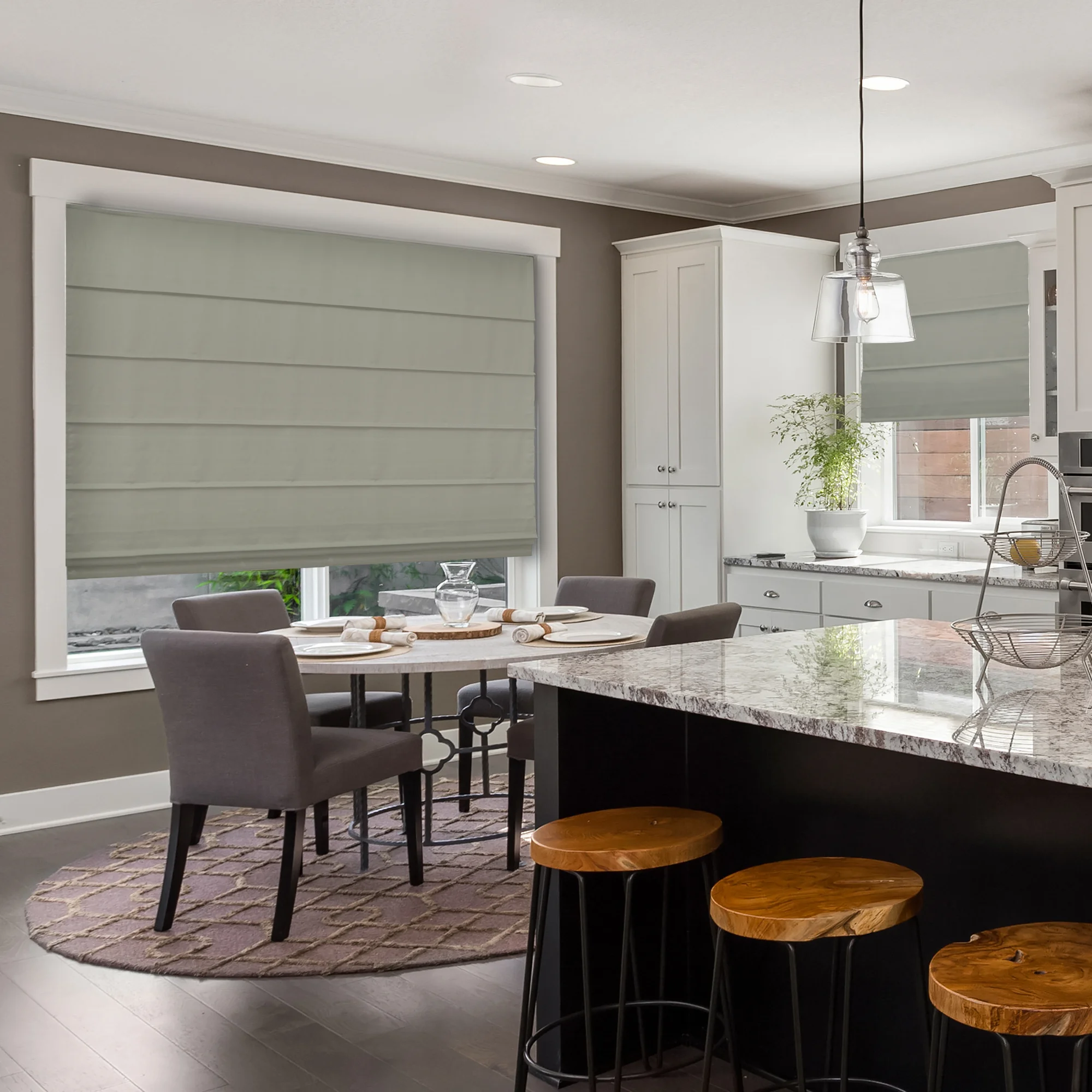 Chicology Cordless Roman Shade, Light Filtering Fabric Window Blind , Privacy Window Treatment , Ridgewood Sage (Privacy & Light Filtering) , 31