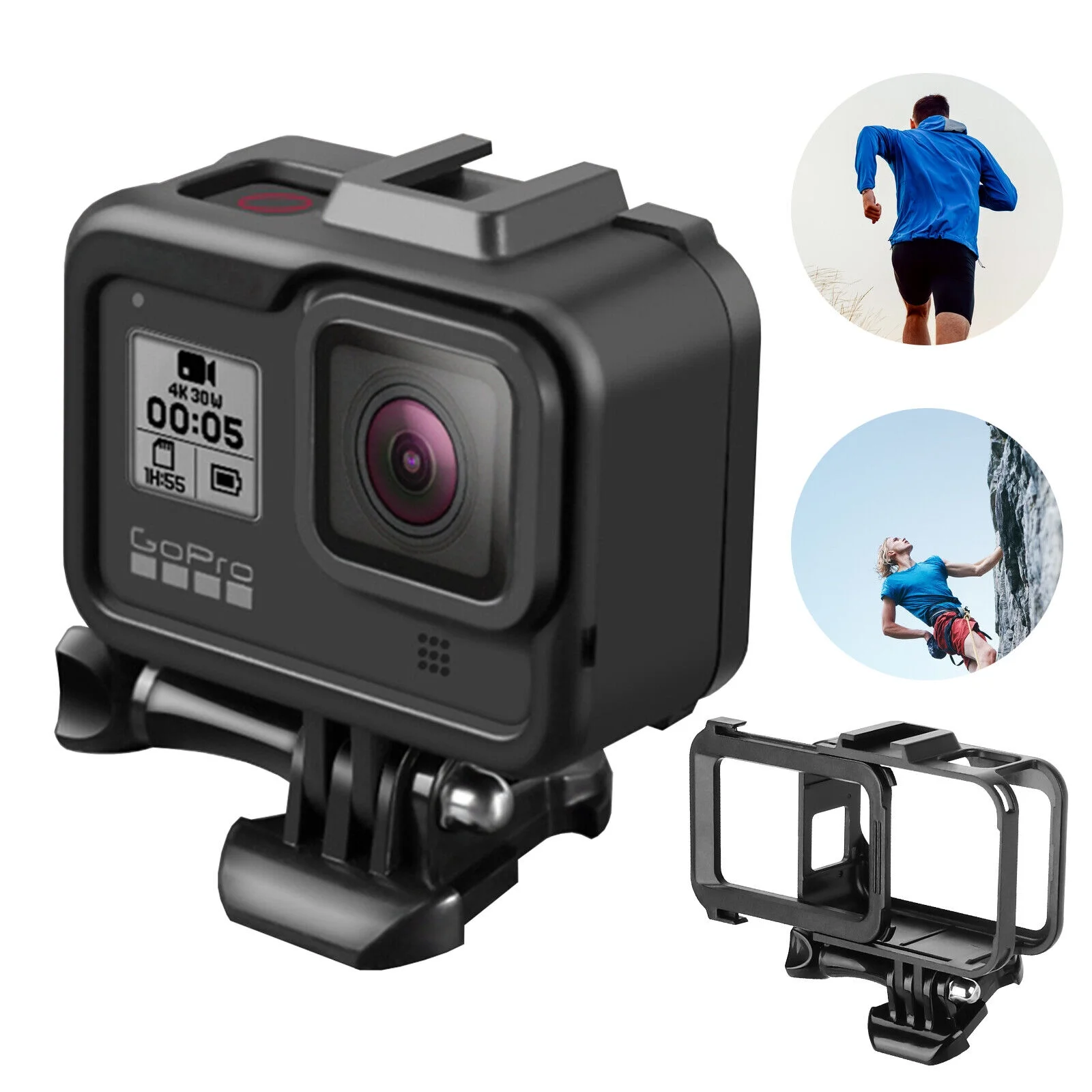 Protective Frame Housing Mount Case Border Shell Cover for GoPro Hero 8 Camera
