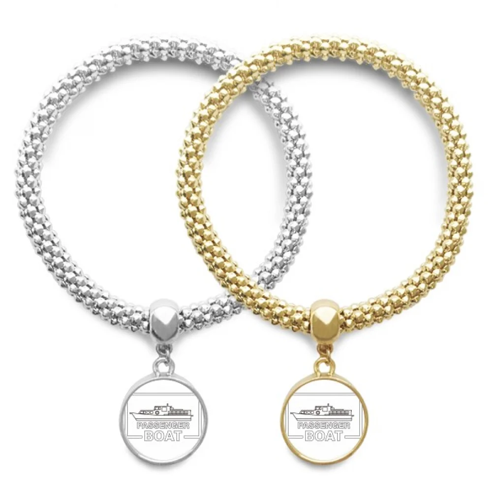 Passenger Ship Passenger Carriage Ocean Navigation Lover Bracelet Bangle Pendant Jewelry Couple Chain