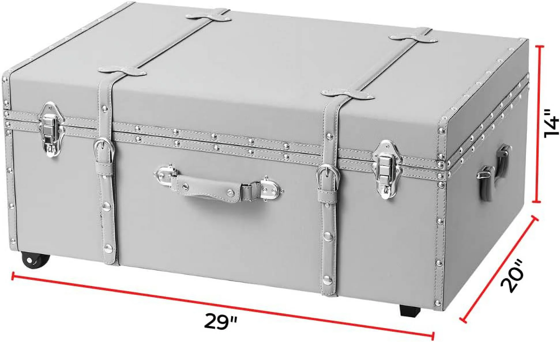 YFENGBO The Texture Brand Wheeled Trunk - Hex Gray - Large