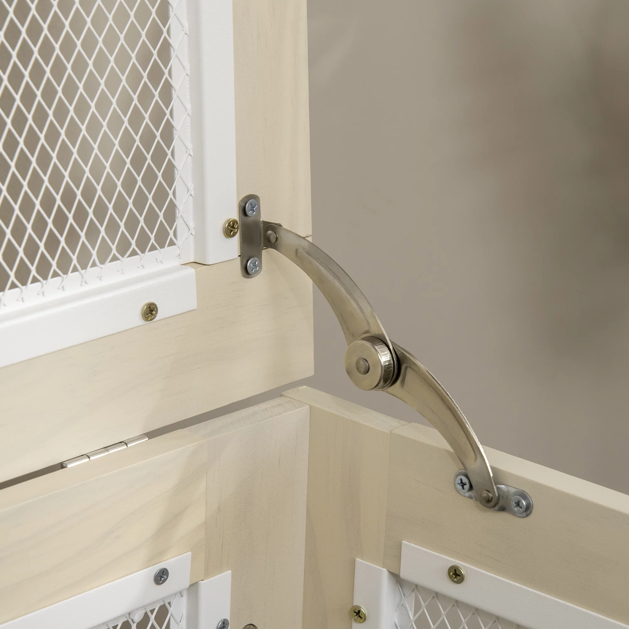 PawHut Small Rabbit Hutch Indoor Bunny Cage on Wheels, Rabbit Habitat