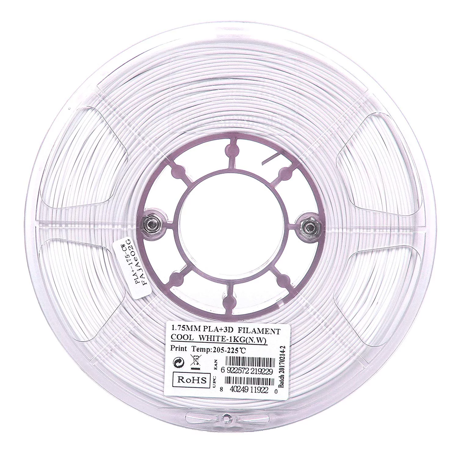 eSUN 1.75 mm Cool White PLA PRO (PLA+) 3D Printer Filament 1 Kg Spool (2.2 lbs.)