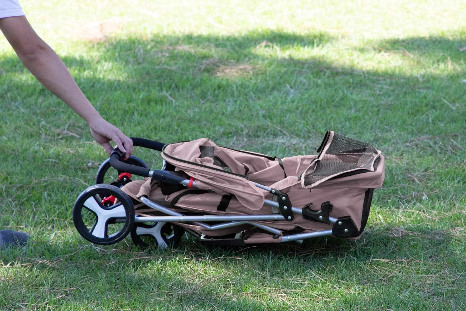 Paws & Pals Dog Stroller 3 Wheels, Pink