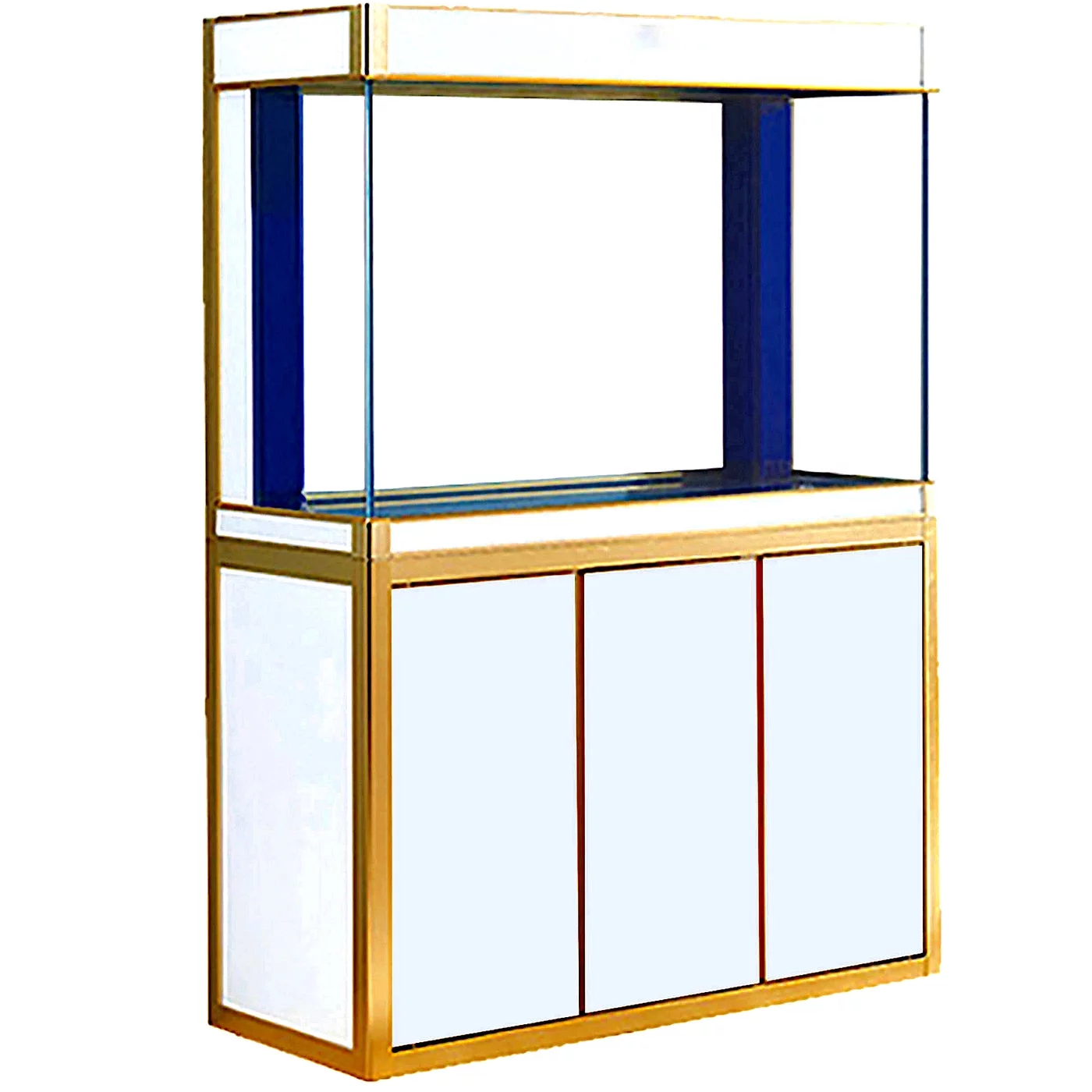 Aqua Dream 135 Gallon Tempered Glass All-in-one Aquarium White and Gold