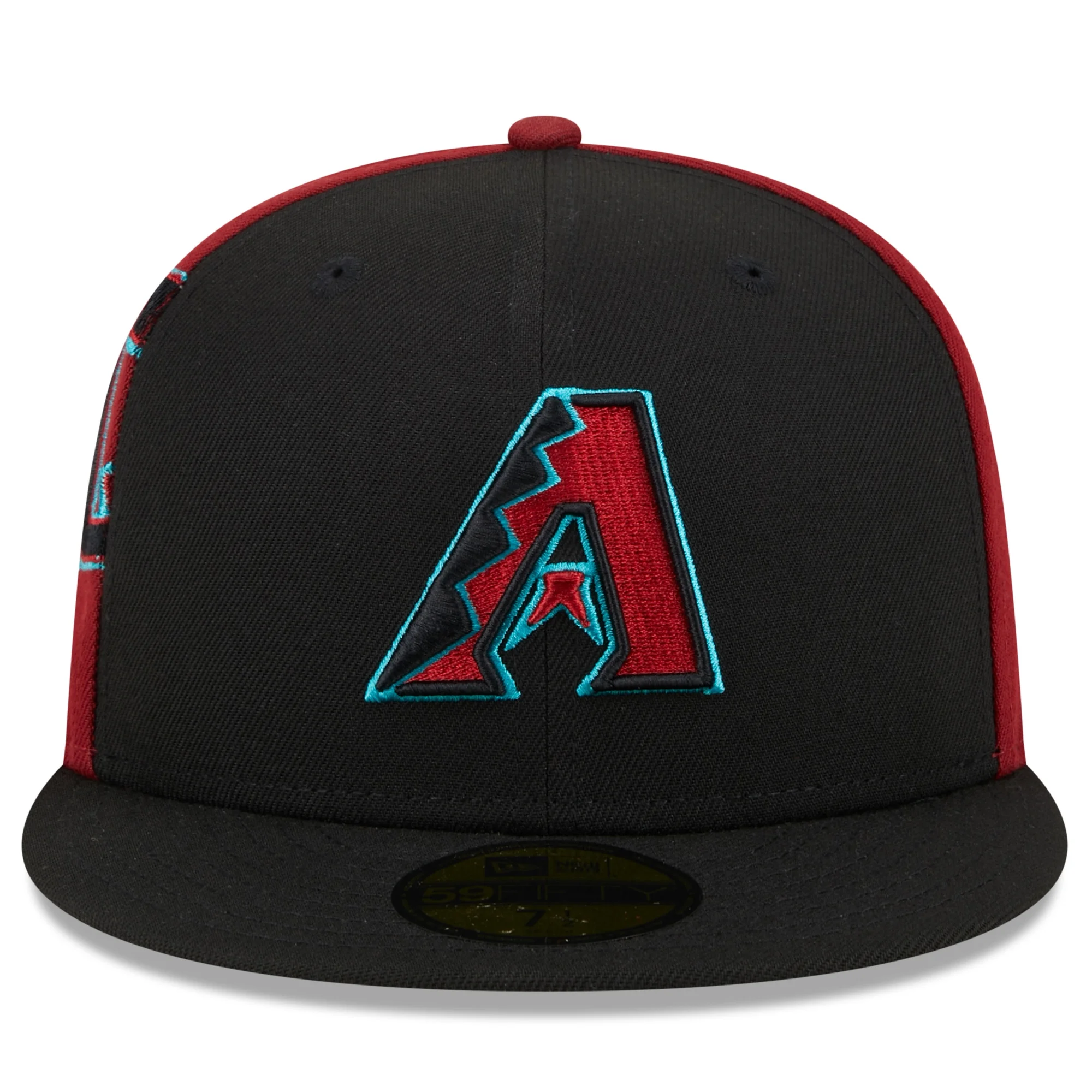 Men's New Era Black/Red Arizona Diamondbacks Gameday Sideswipe 59FIFTY Fitted Hat