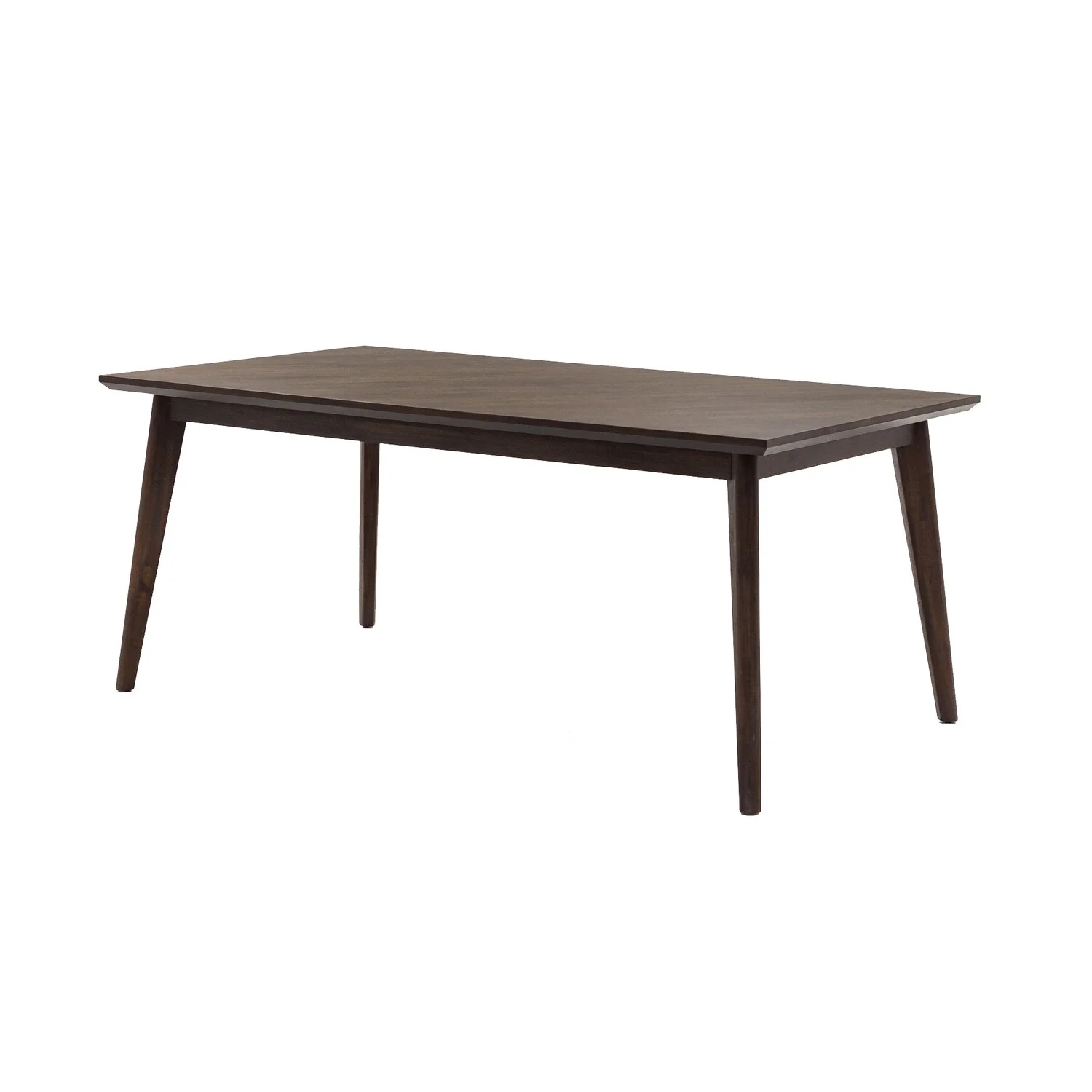 Benjara 83 Inch Rectangular Mid Century Wooden Dining Table, Brown