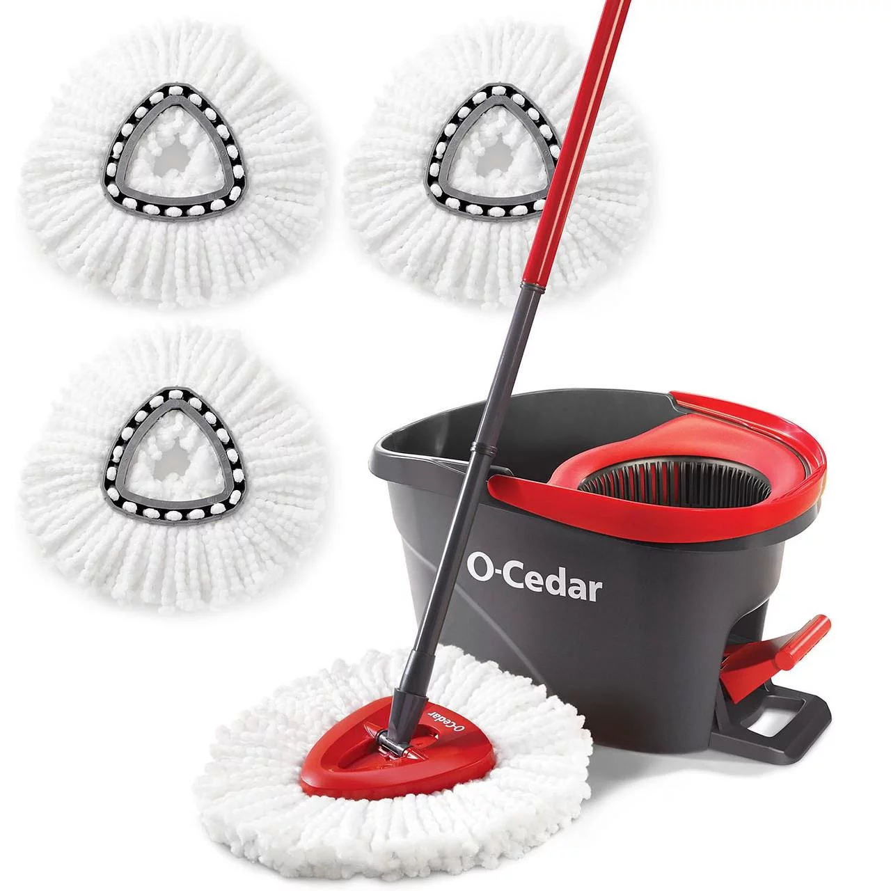 O-Cedar Easy Wring Spin Mop & Bucket System with 3 Extra Refills