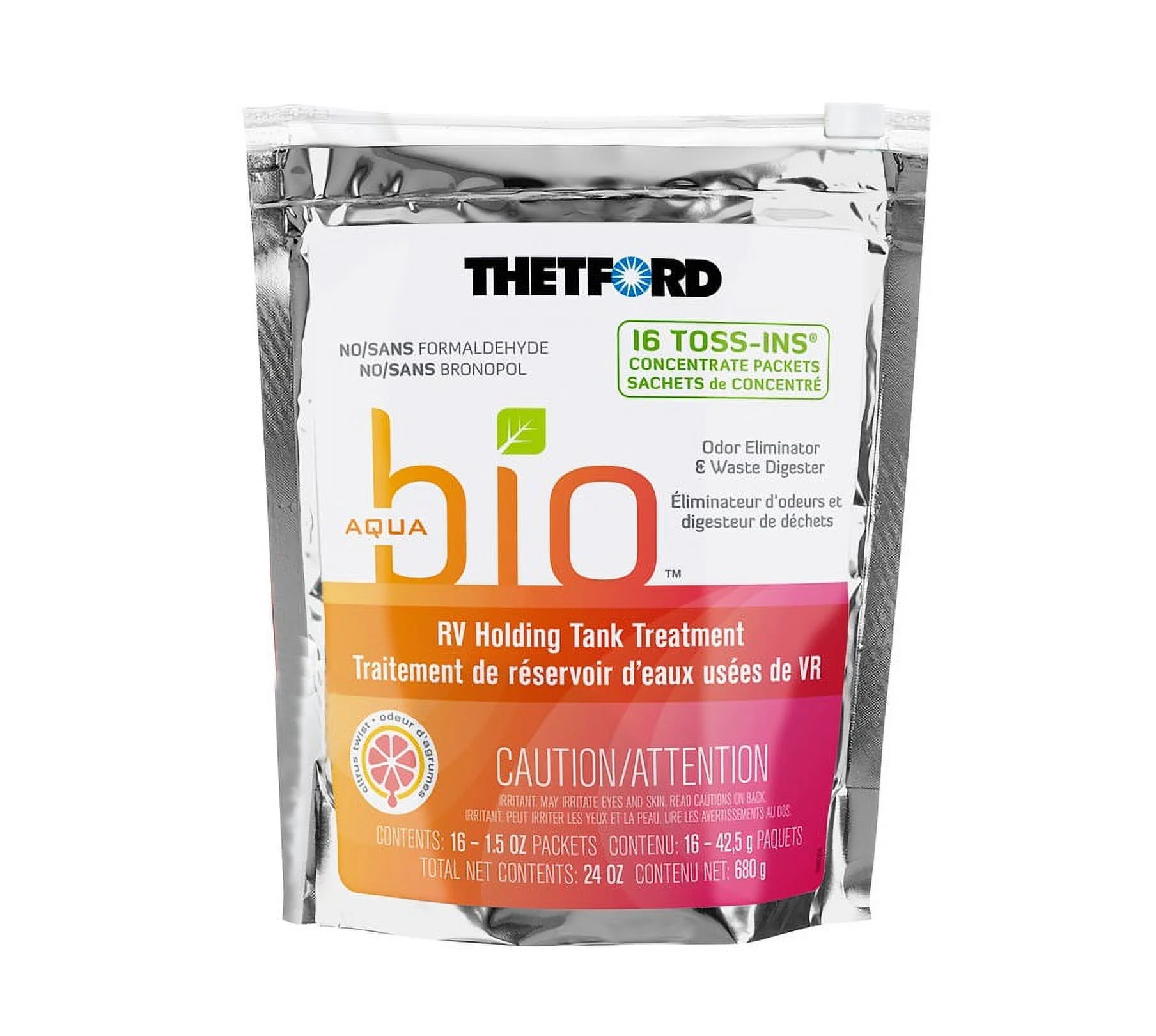 Thetford AquaBio RV Holding Tank Treatment, Formaldehyde Free 16 Toss-ins