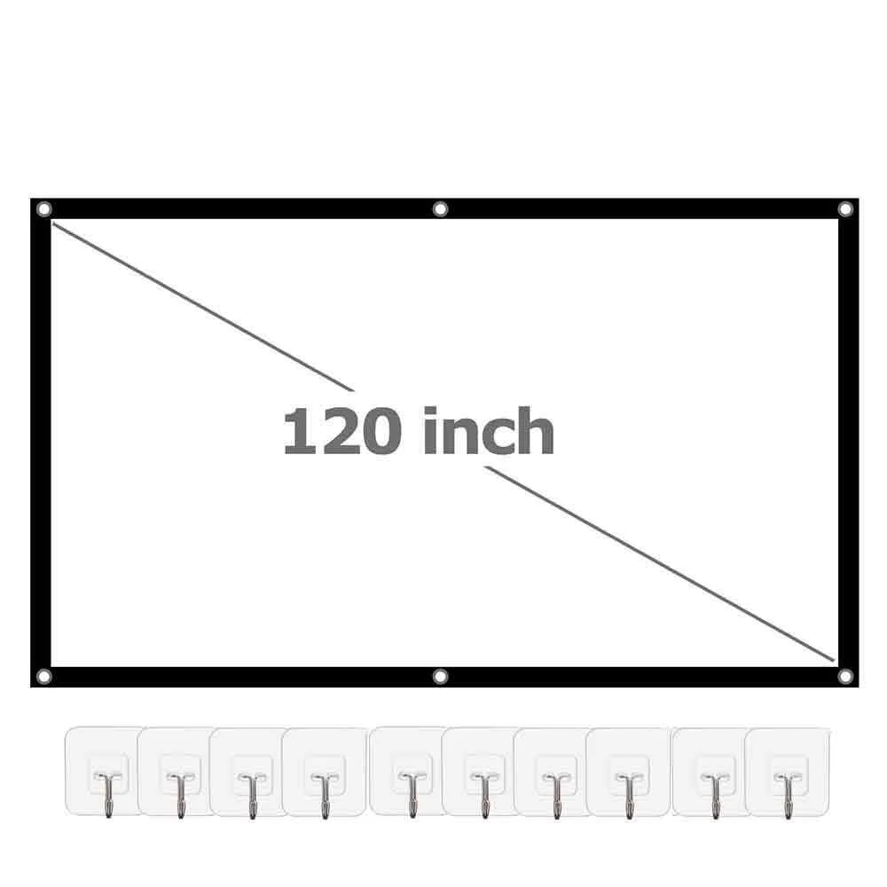 Portable Foldable Projector Screen 16:9 HD Outdoor Home Cinema Theater 3D Movie