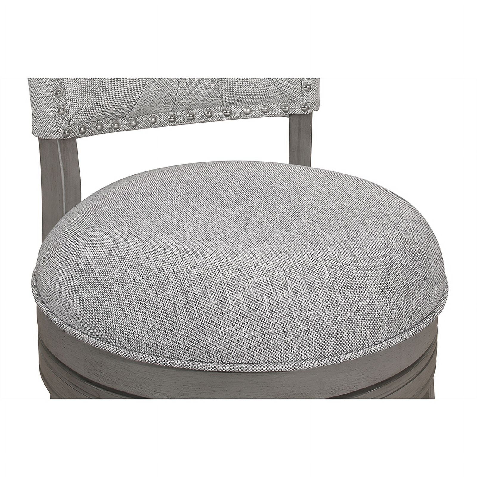 Home Square 3 Piece Swivel Wood Counter Stool Set in Antique Gray