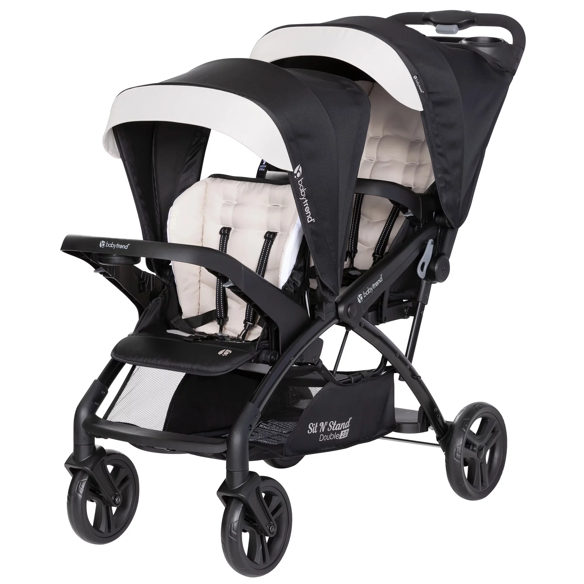 Baby Trend Sit N Stand Double Stroller with EZ-Lift Plus Car Seat, Khaki