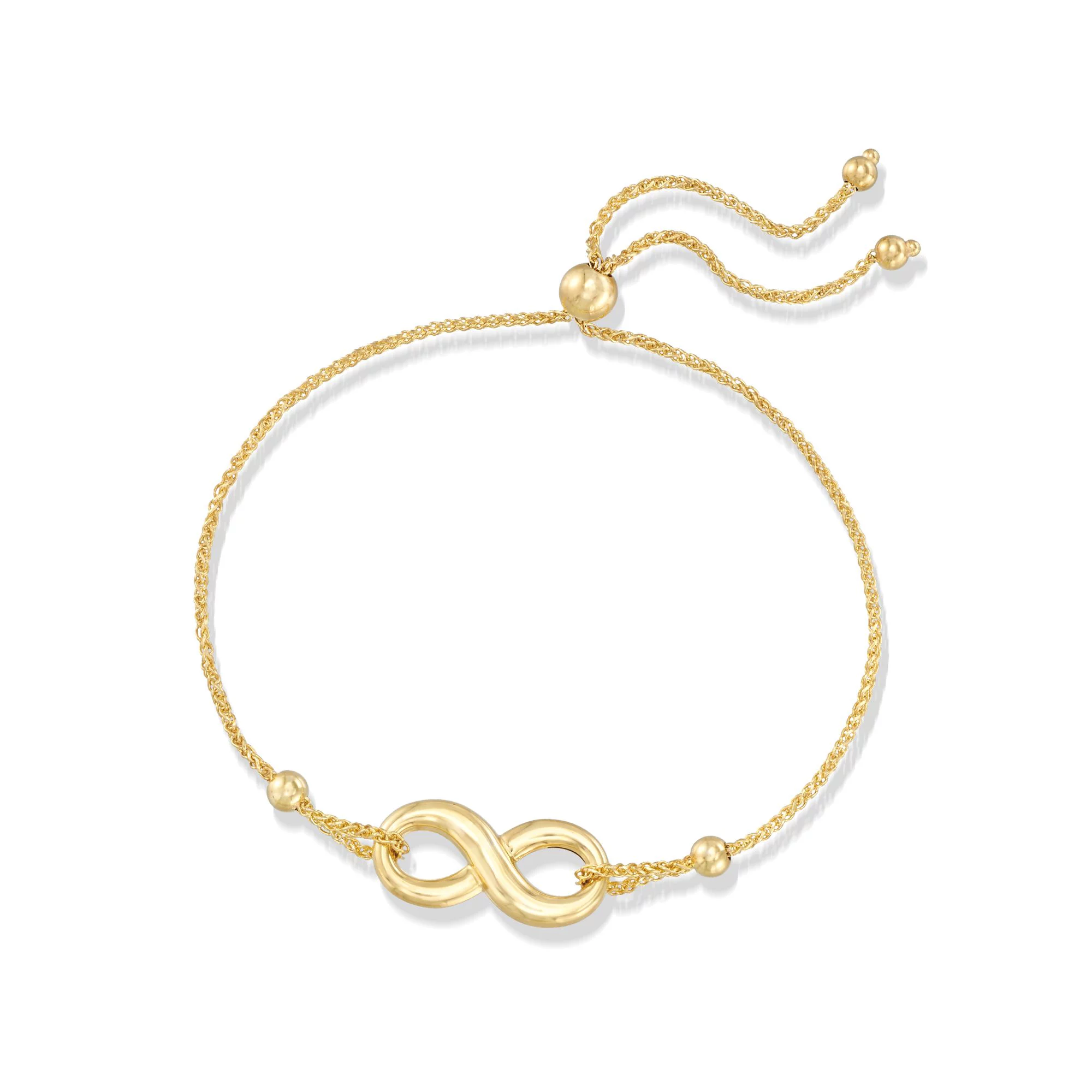 Ross-Simons 14kt Yellow Gold Infinity Symbol Bolo Bracelet, Women's, Adult