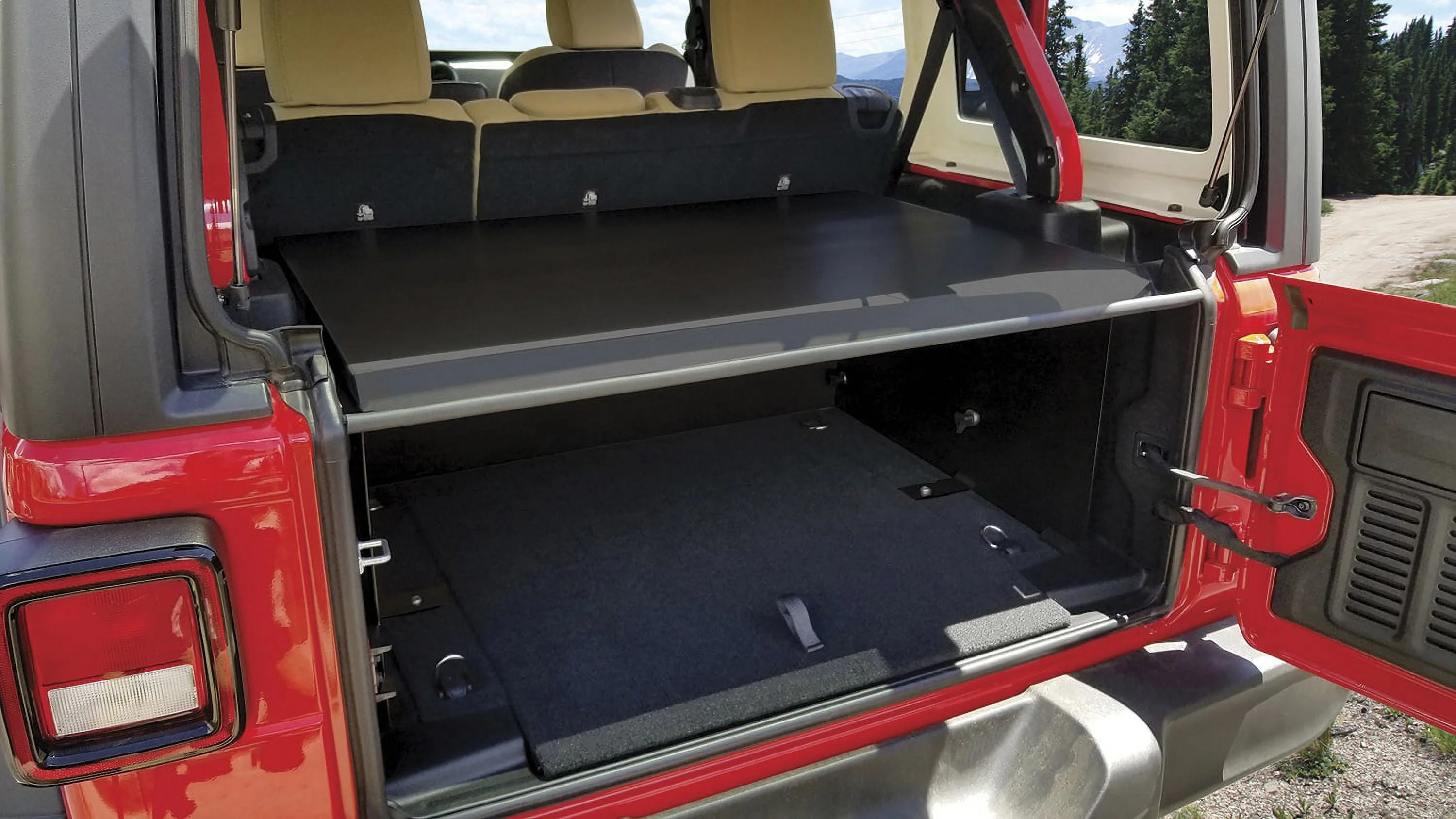 Tuffy Security Products Deluxe Cargo Enclosure - '18-22 Wrangler JL {'21-22 Exc. 4XE}; w/o OEM Subwoofer (Black)