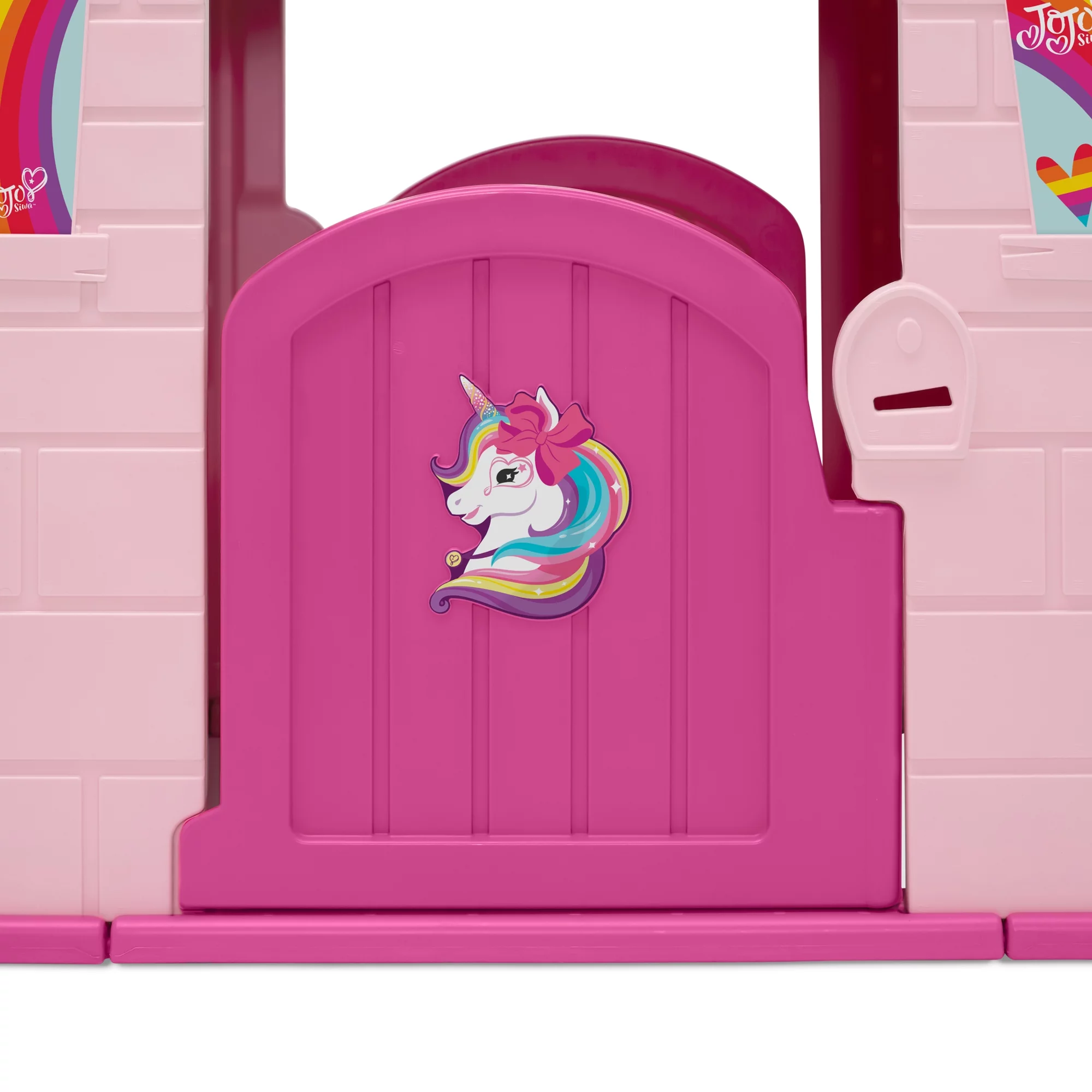 JoJo Siwa Plastic Indoor/Outdoor Playhouse with Easy Assembly by Delta Children, Pink