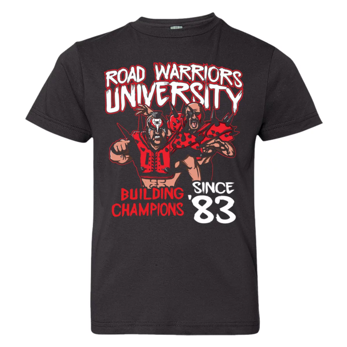 LICENSED Pro Wrestling Tees™ Youth Road Warriors Road Warriors University HQ Fashion Tee