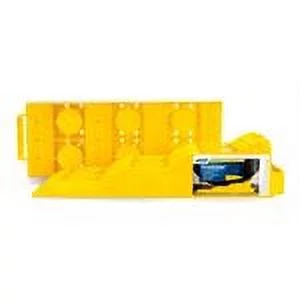 Camco RV Tri-Leveler | Features a 3,500 lb. Load Capacity | Storage Bag Included | 2-Pack, Yellow (44574)