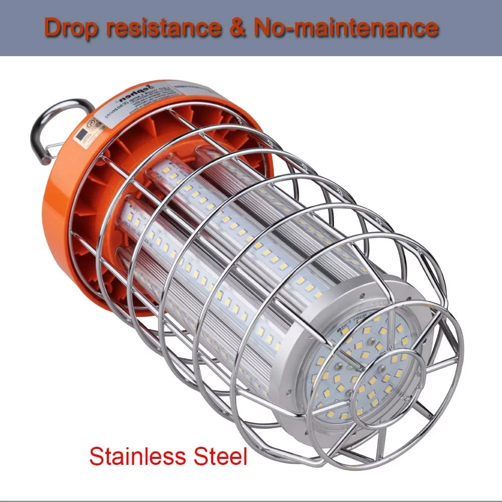 Dephen 60W LED Temporary Work Light-8400Lumen Construction Lights 5000K LED Work Light with Hook UL-Listed Hanging Temporary Lights for Indoor Outdoor Portable Lights