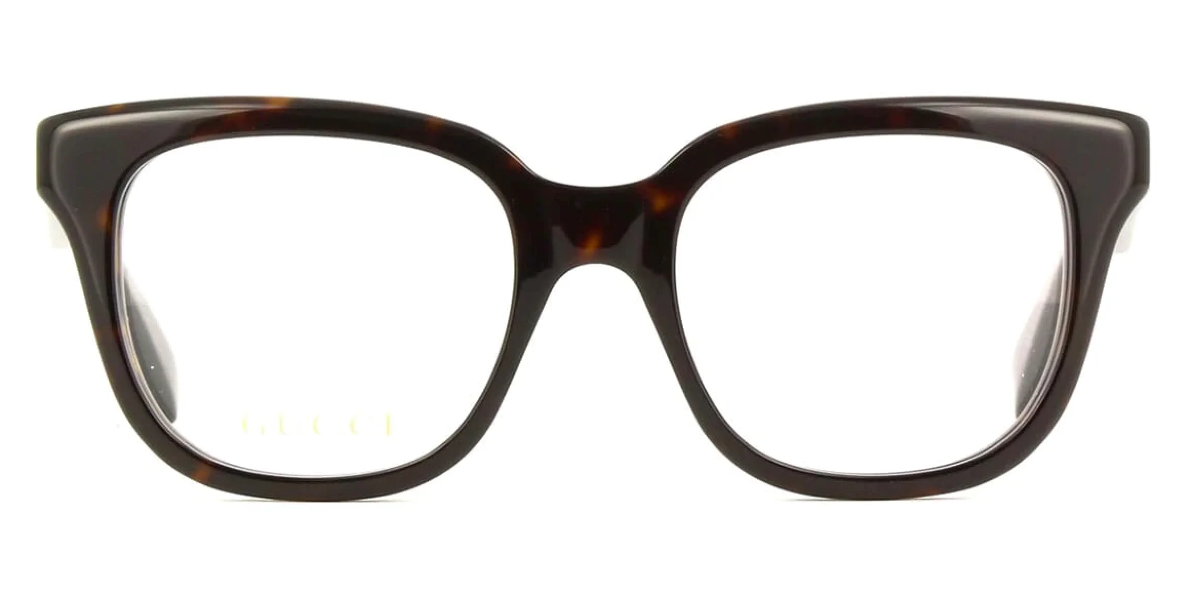 GUCCI GG1173O 002 Rectangular Squared Havana Demo Lens 50 mm Women's Eyeglasses