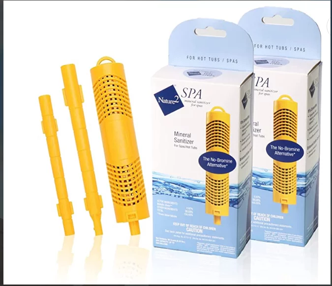 Nature2 Mineral Filters Sticks for Hot Tub Swimming Pool (Yellow,2-Pack)