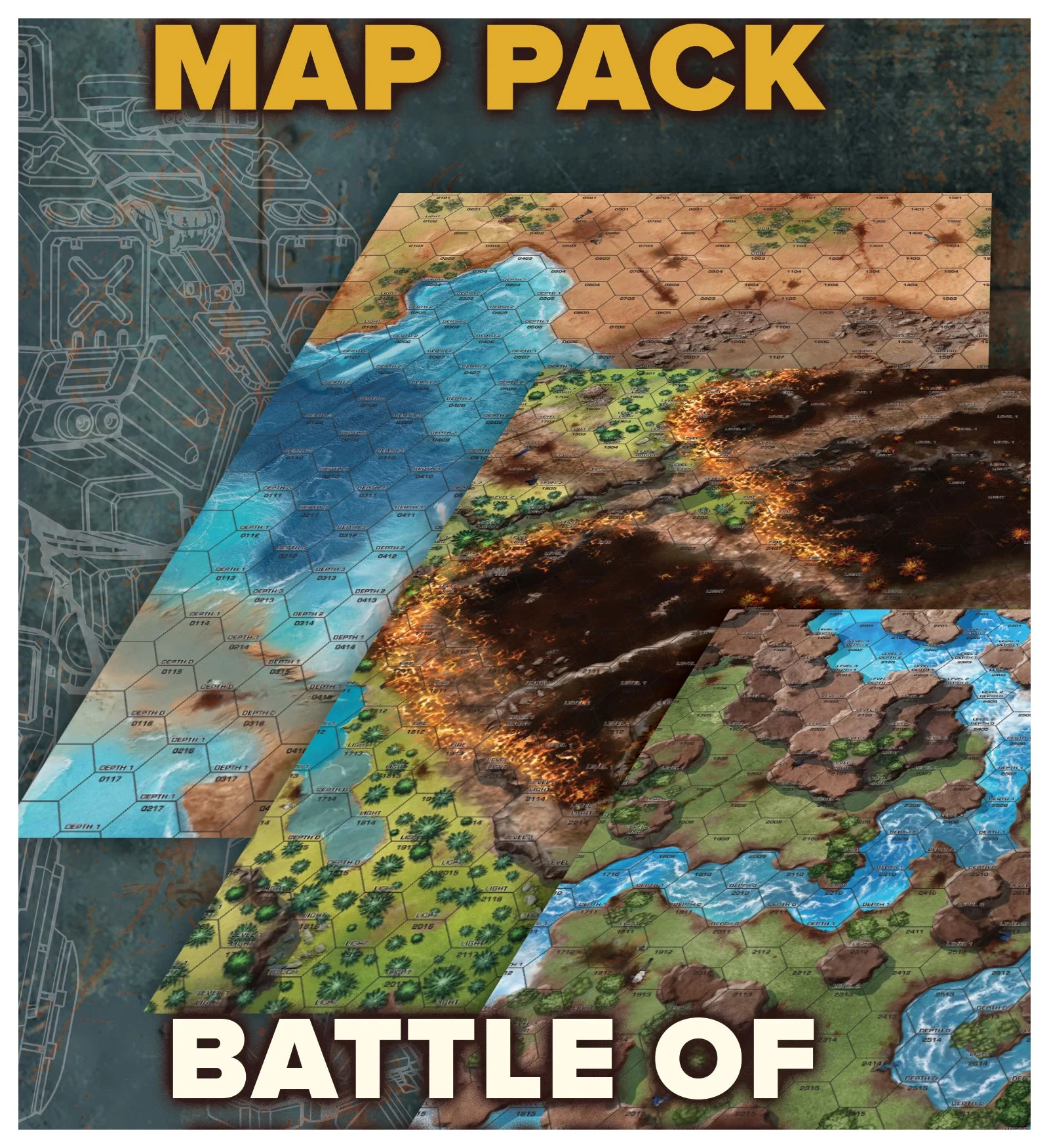 Battletech: Battle of Tukayyid: Map Pack - Board Game Maps By Catalyst Game Labs
