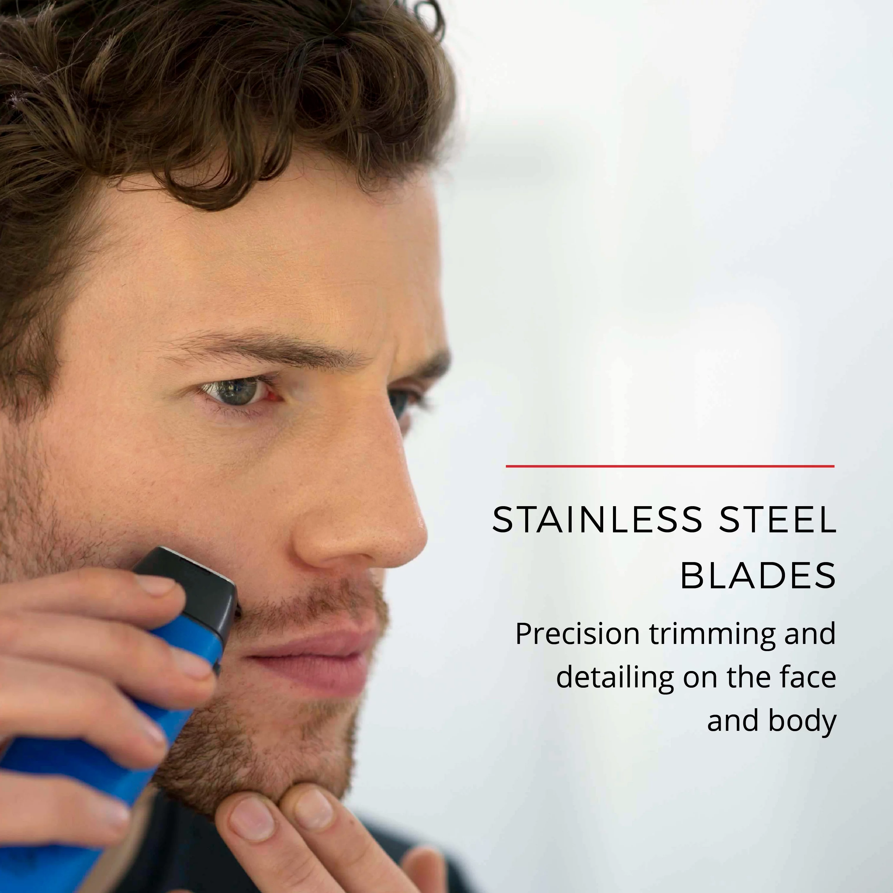 Remington WETech Face & Body Grooming Kit, Groomer Trimmer, Black/Blue, PG6255B