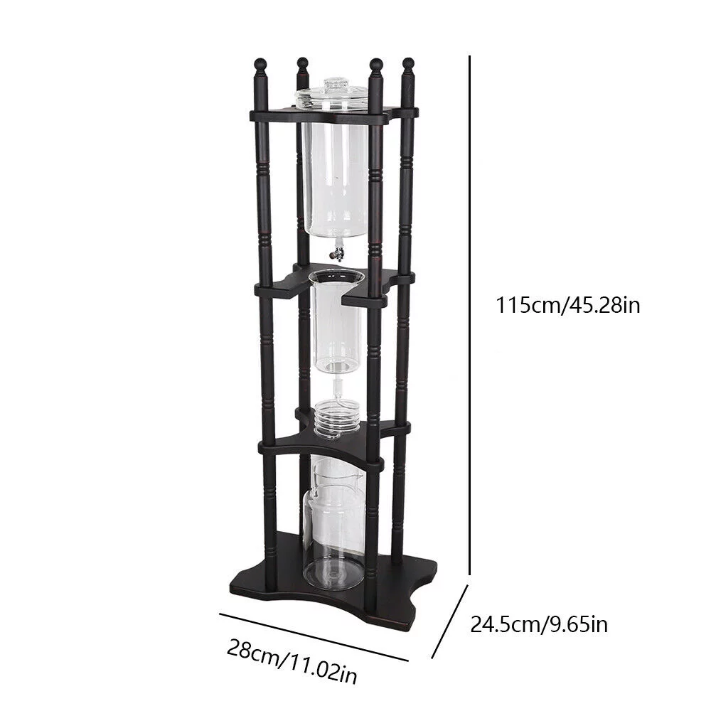 2500ml Glass Dutch Coffee Dripper Ice Drip Coffee Tower Cold Brew Coffee Maker