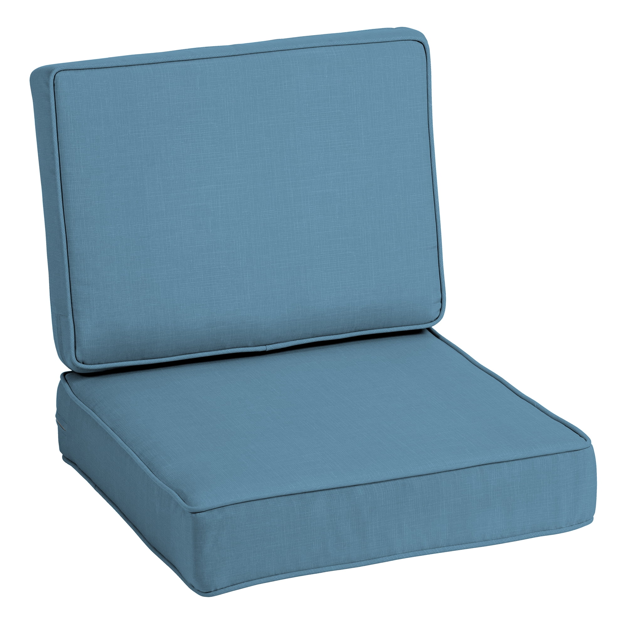 Arden Selections ProFoam Essentials Outdoor Deep Seating Cushion Set 24 x 24, French Blue Texture