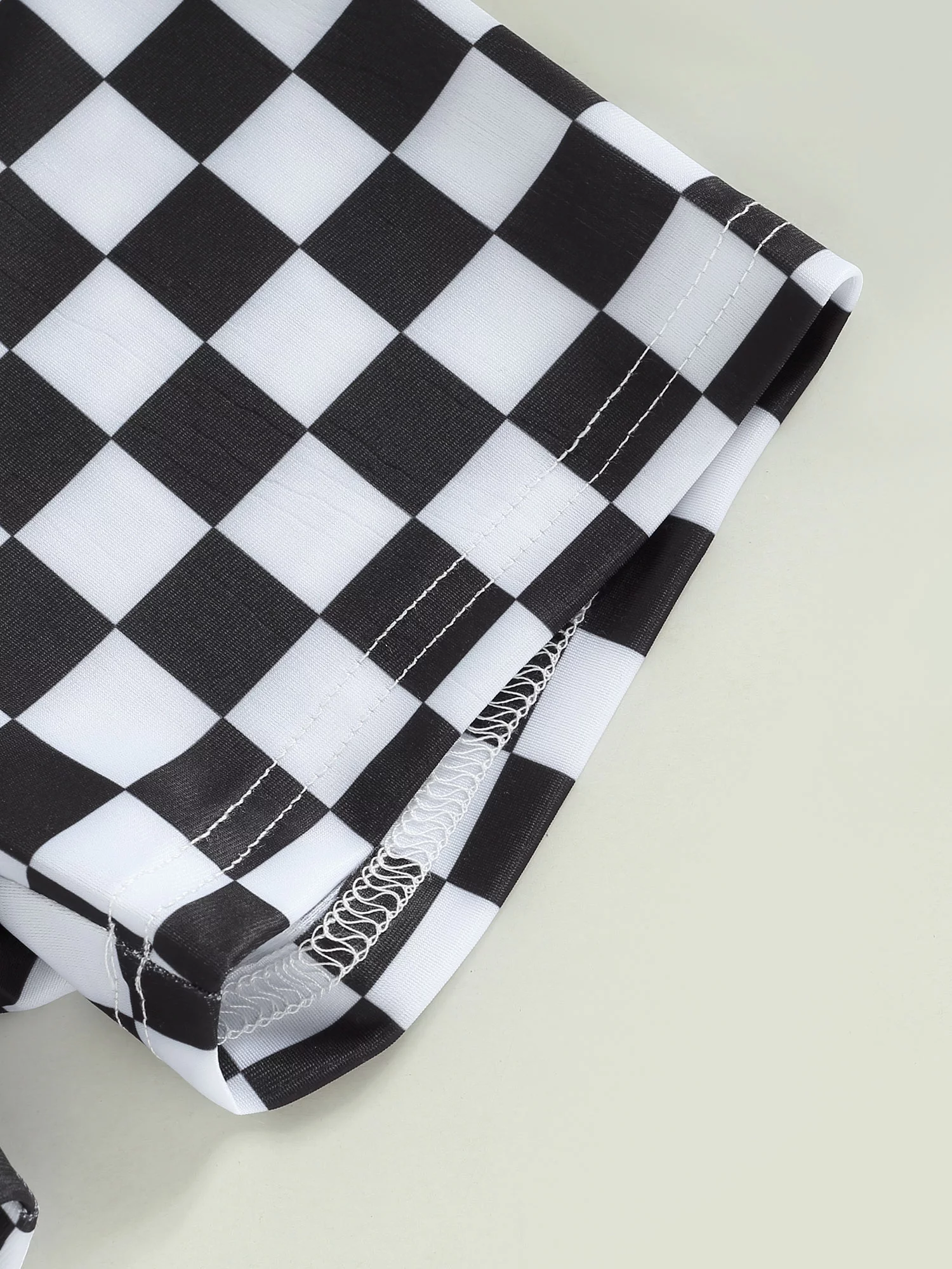 Thaisu Boys Swim Trunks, Checkerboard Print Fast Dry Summer Sports Pool Beach Toddler Swim Trunks