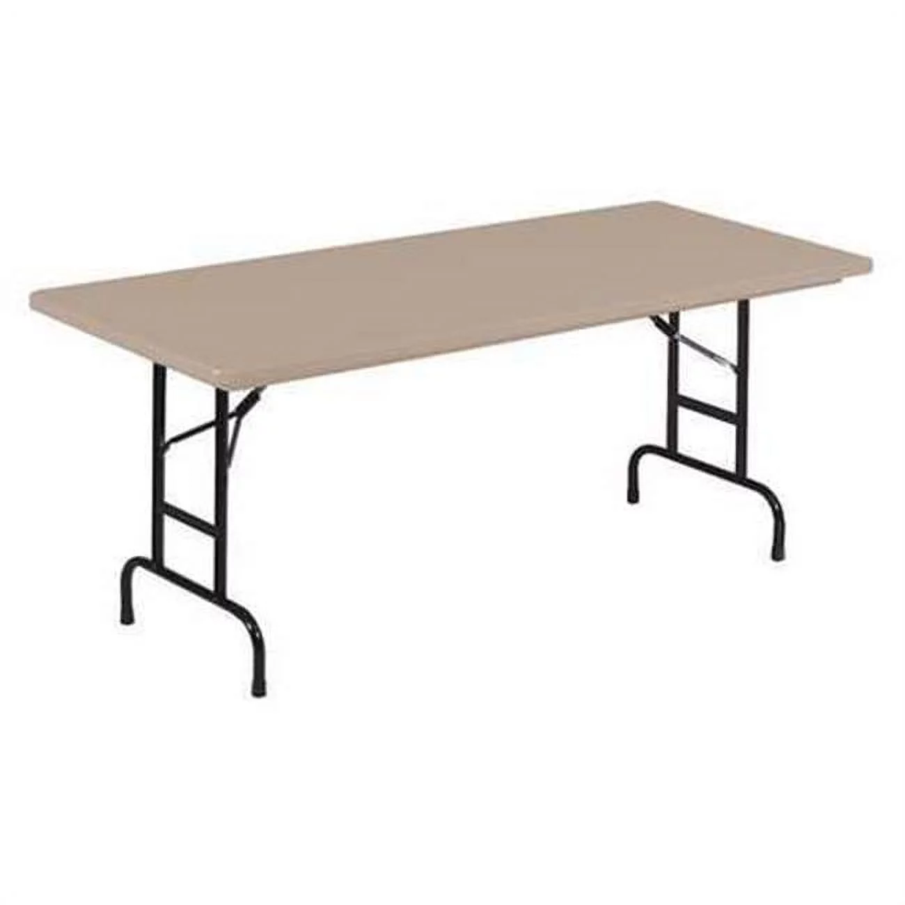 Correll RA2448S-24 24 x 48 in. Adjustable Height Heavy Duty Blow-Molded Folding Table - Mocha Granite